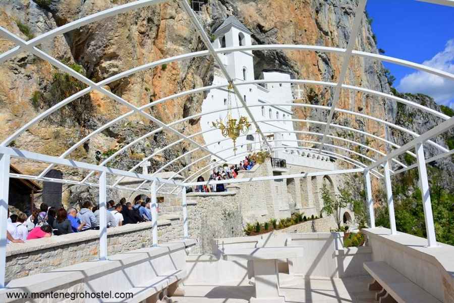 Pilgrims in Ostrog Monastery