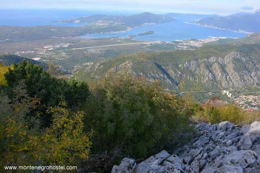 Tivat Bay Panorama viewpoint from Kuk plateau (1348 m)