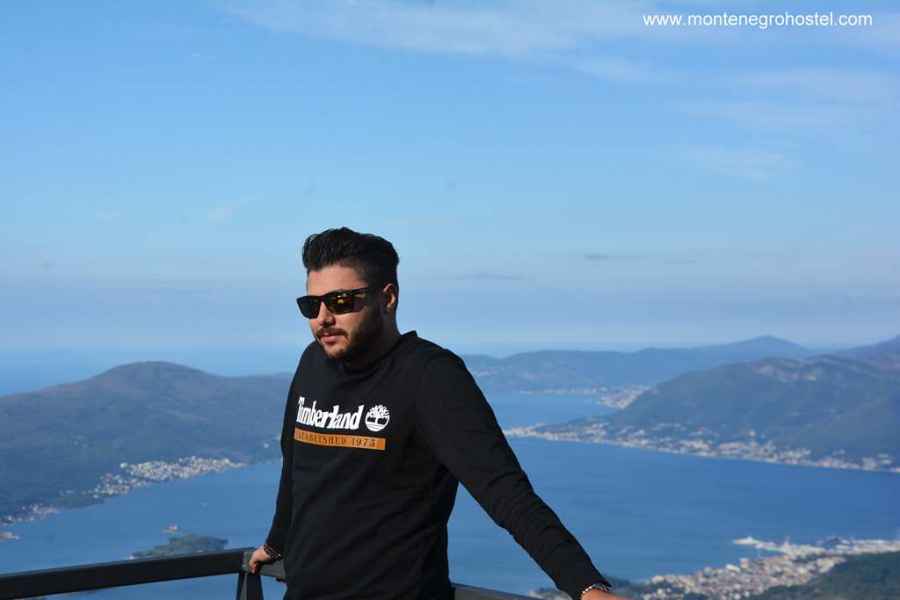 Boka Bay panorama from the cable car