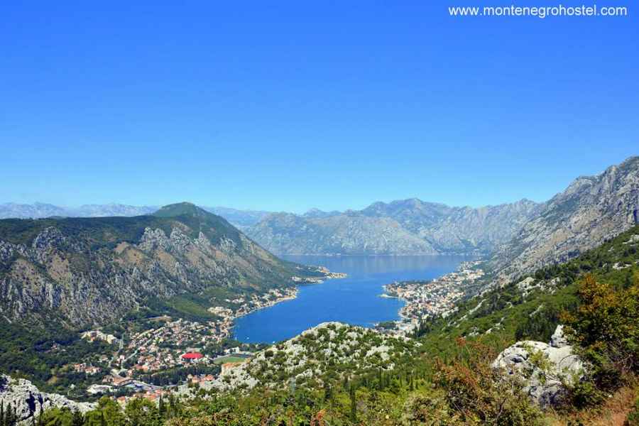 Kotor Bay panorama from the cable car