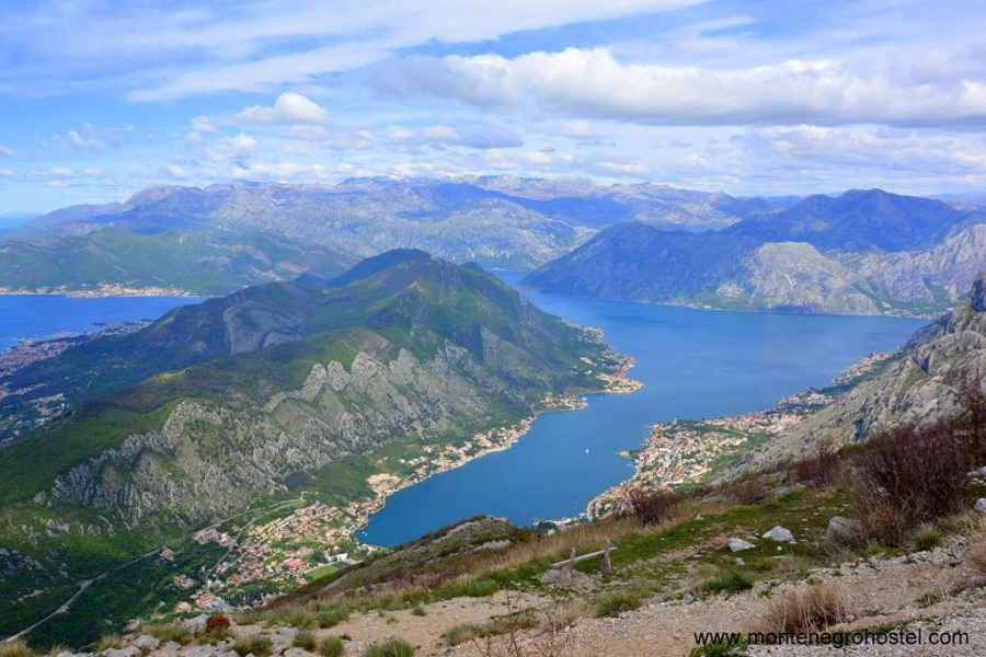Boka Bay panorama from the cable car