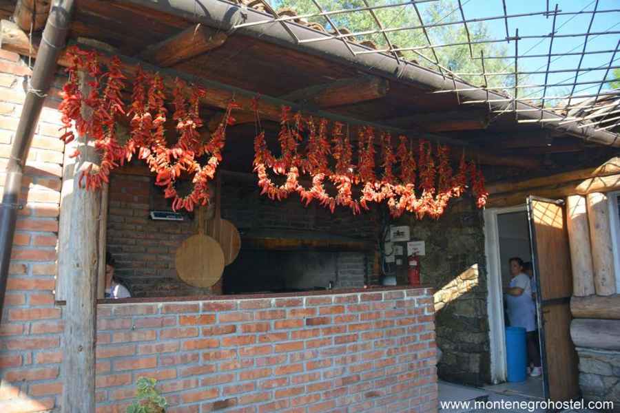 grill and large wood-burning oven