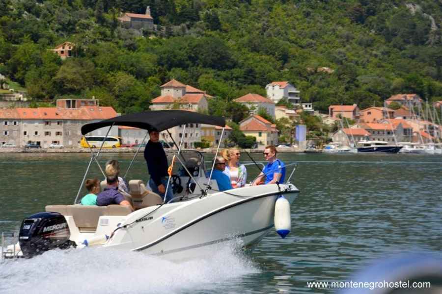 Speed boat ride in Kotor Bay