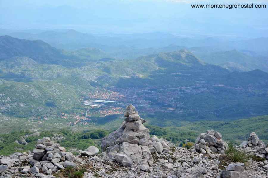 view on Cetinje from Mt. Lovcen
