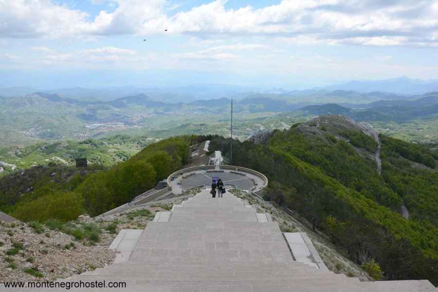 a staircase of 500 steps to the mausoleum