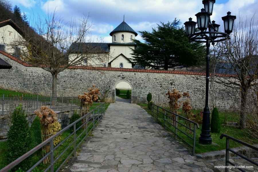 m Monastery Moraca main gate