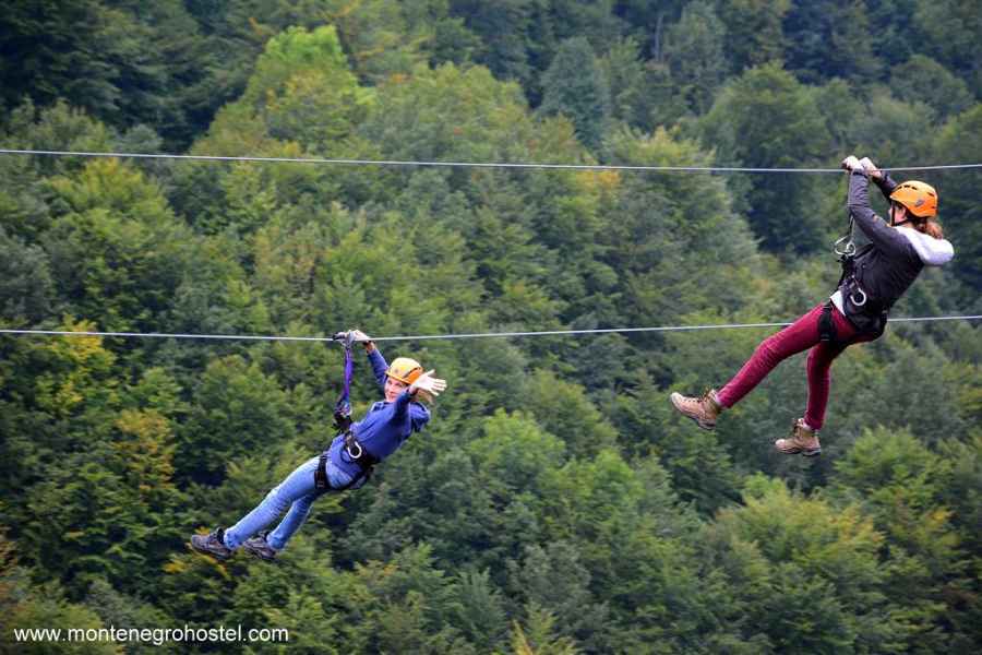 Tara Bridge zip line 