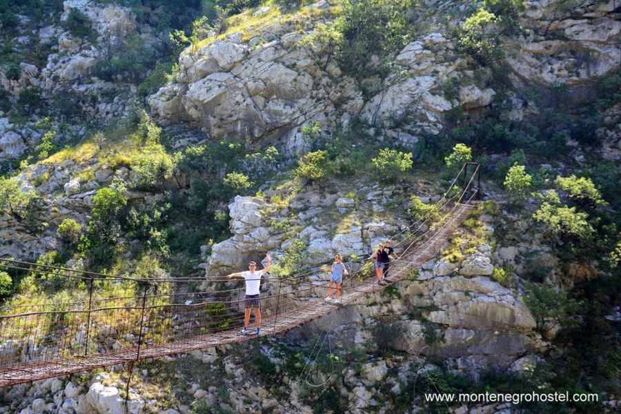 Suspended Bridge in Moraca Canyon