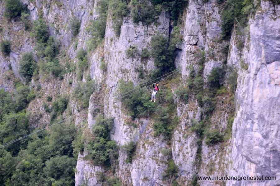 zip line in Tara Canyon
