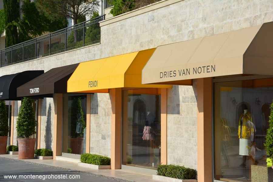 shopping zone in Porto Montenegro