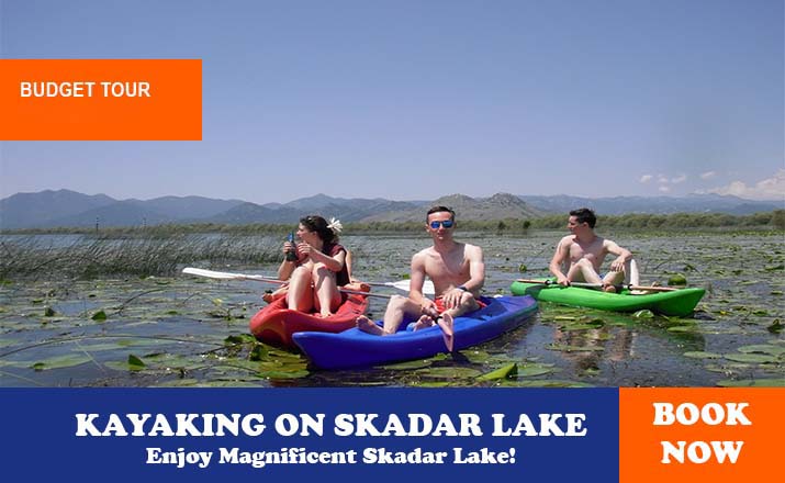 kayaking on skadar lake